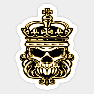 Crown Skull Monarch Design Sticker